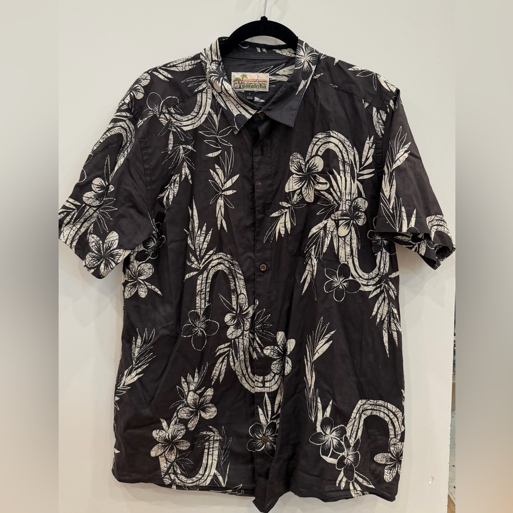 Patagonia Hawaii (Pataloha) Black Men’s Hawaiian Shirt